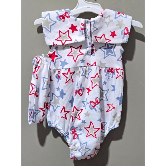 Disney Baby Minnie Mouse Patriotic Stars Romper & Headband Set -- Size 18 Months - Picture 3 of 8